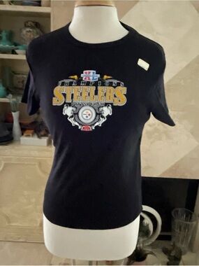 Pittsburgh Steelers Womens Fitted T-shirt L NWT Super Bowl XL Champions 2006 NFL